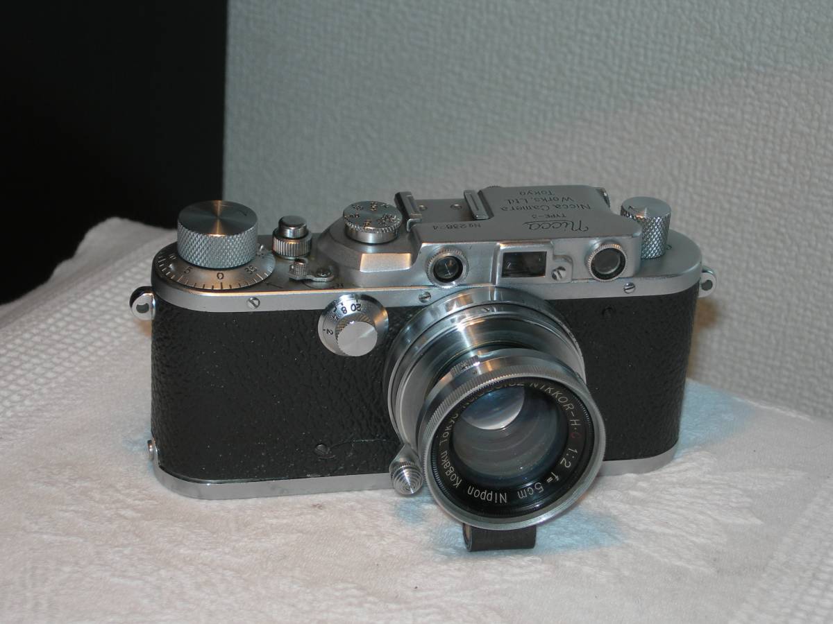 #750★現状品★NICCA 3-F NIKKOR-H.C 1:2 f=5cm Nicca Type-3 NIPPON KOGAKU TOKYO ( NIKKOR-HC 1:2 f=5cmが標準