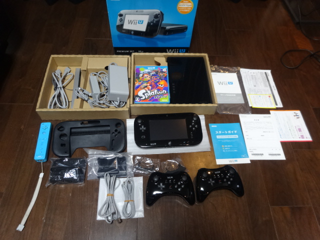 任天堂 Wii U 黒 ブラック プレミアムセット 32GB スプラトゥーン
