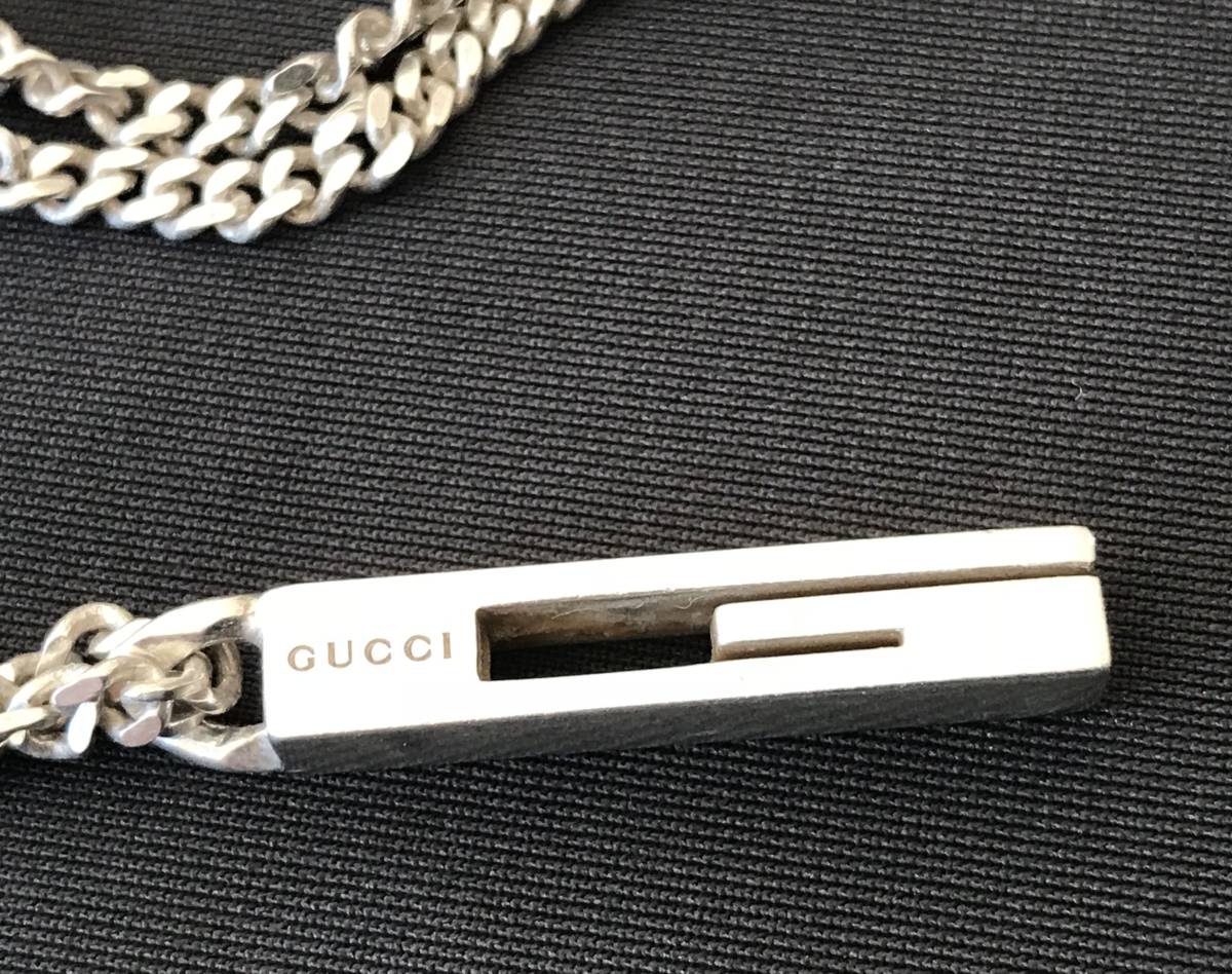 GUCCI グッチ 925 Gロゴ型 シルバー925 ネックレス メンズ GUCCI