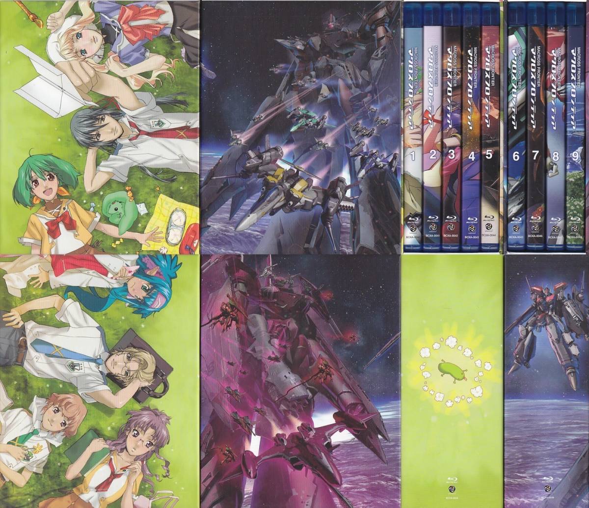 ディスク美品マクロスフロンティア Blu-ray 全9巻セット⁄収納