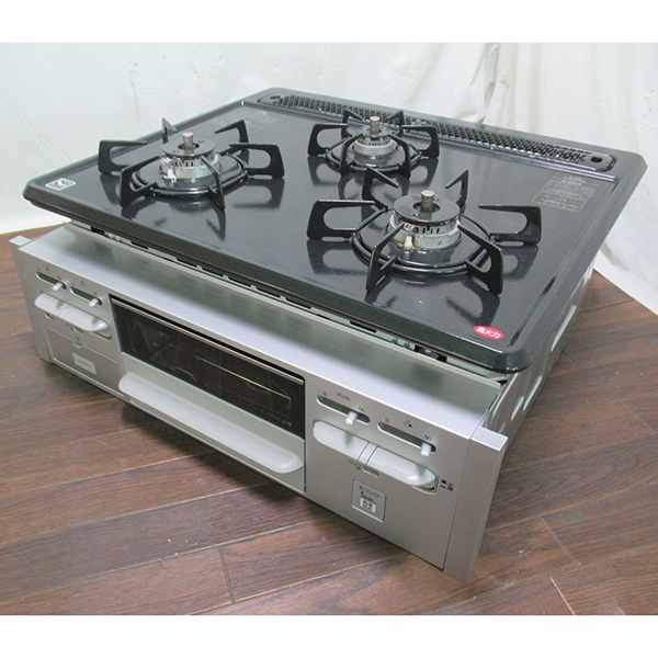 ハーマン 都市ガス用 ビルトインコンロ DG32Q1V 6258 17年製中古 