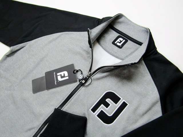 ◆高品質!FOOTJOY フットジョイ.FJロゴフリースジャケット(M)灰/新品◆