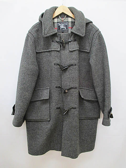 Burberry's ダークグレー ダッフルコート S 　英国製 バーバリーズ Burberrys ダッフルコート グレー S 英国製 裏ノバ