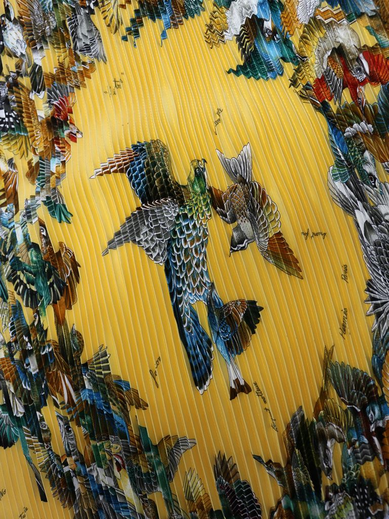 正規【エルメス】スカーフ ストール タグ有り シルク100％ 鳥柄