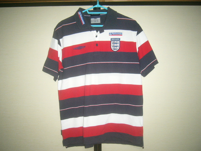 ベッカム イングランド UMBRO 2004年 7番-KICKO 02&frasl;04 格安！イングランド代表ポロシャツＭ～Ｌ　ベッカム ルーニー ガスコイン オーエン ケイン ラシュフォード　アンブロ　ＵＭＢＲＯ