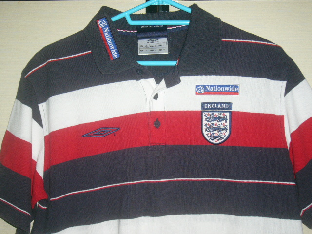 ベッカム イングランド UMBRO 2004年 7番-KICKO 02&frasl;04 格安！イングランド代表ポロシャツＭ～Ｌ　ベッカム ルーニー ガスコイン オーエン ケイン ラシュフォード　アンブロ　ＵＭＢＲＯ