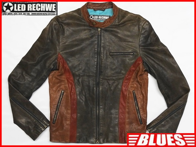 ☆美品 LED RECHWE ハーマン ホースハイド レザージャケット S☆ LED RECHWE レッドリーチュエ レザージャケット ライダース ほぼ未使用