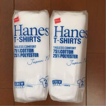 赤字超特価，SALE Hanes ヘインズ Tシャツ ホワイト サイズXS ジャパンフィット クルーネック 2枚組 青パック &times;2組 計4枚(無地)｜売買されたオークション情報、yahooの商品情報をアーカイブ公開 - オークファ XSサイズ以下