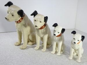 Victor ビクター犬 ニッパーくん蓄音機 台座 置物 陶器製昭和レトロ