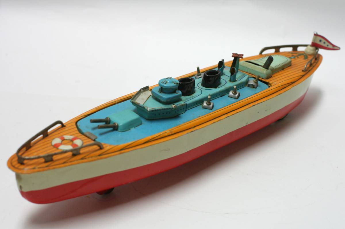 ビンテージブリキ 日本製 早変わり船 フリクションタイプ 30cm
