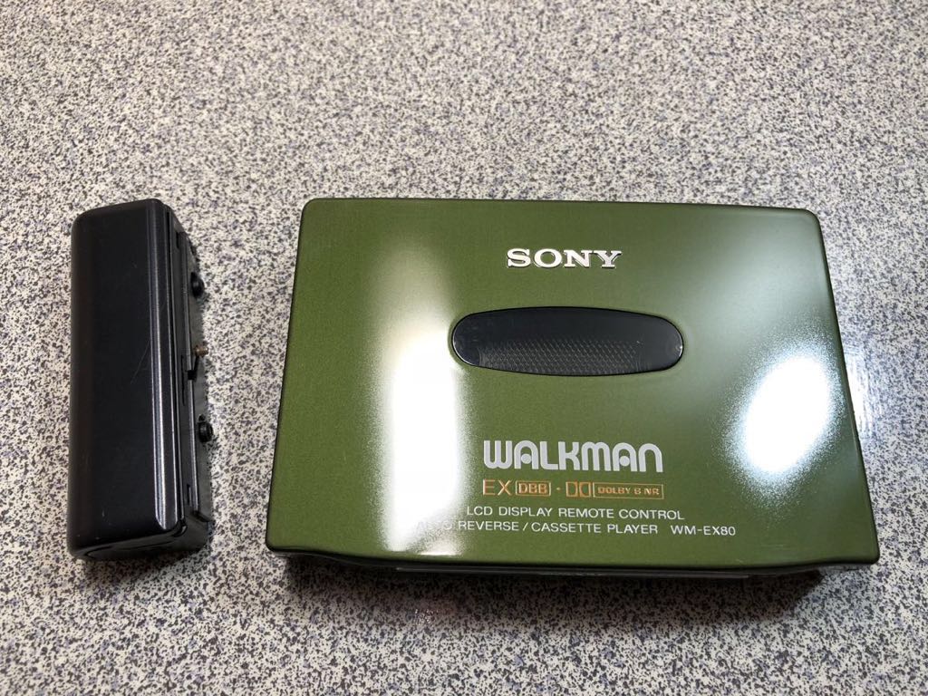 レア 外装綺麗 カセットプレーヤー WM-EX80 SONY WALKMAN グリーン