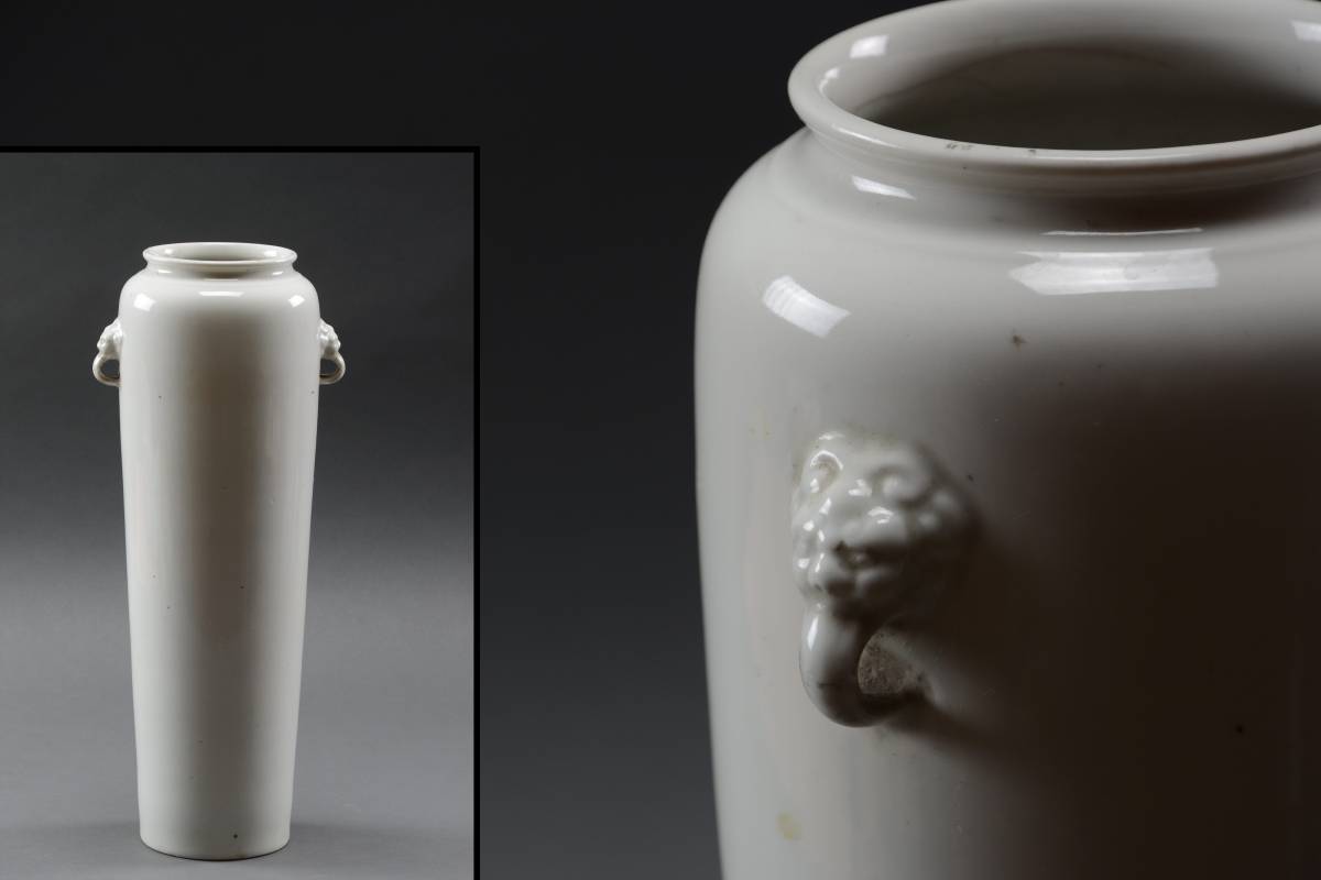 唐物 大花瓶 中国美術 (工芸品) 「獣耳」陶芸 - Yahoo!オークション 高 