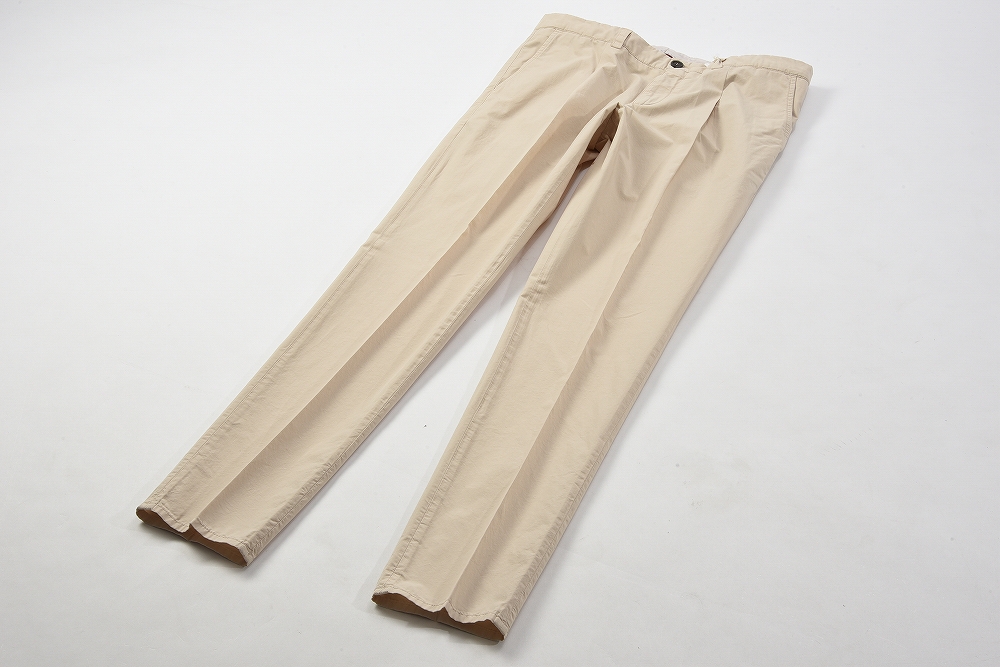 新品 7.9万 BRUNELLO CUCINELLI 【52】コットンパンツ ワンタック チノ