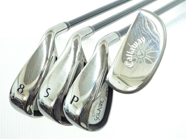 中古美品 中古 Callaway SOLAIRE ハーフセット 8本組 キャディバッグ 