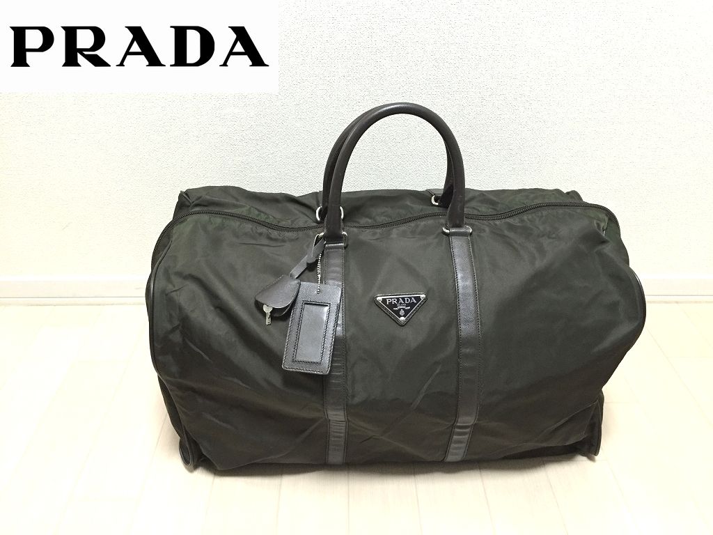 プラダ ボストンバッグ 大きいサイズ ナイロン バッグ かばん PRADA BAG ④