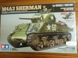 タミヤ 1/35 アメリカ M4A3 シャーマン シングルモーターライズ仕様 新品