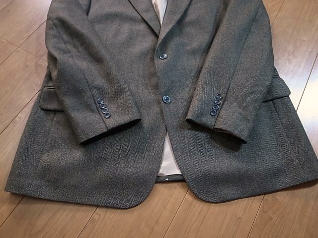de la Oscar oscar ハンカチ ペイズリー 未使用品 OSCAR DE LA RENTA オスカーデラレンタ ヘリンボーン ツイード ジャケット 48R XL以上
