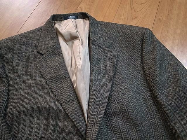 de la Oscar oscar ハンカチ ペイズリー 未使用品 OSCAR DE LA RENTA オスカーデラレンタ ヘリンボーン ツイード ジャケット 48R XL以上