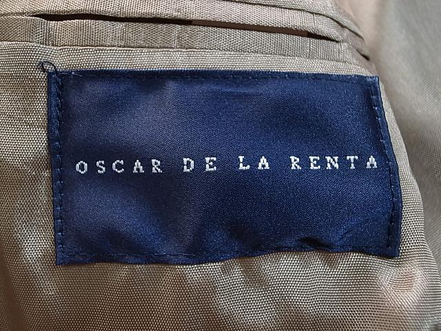 de la Oscar oscar ハンカチ ペイズリー 未使用品 OSCAR DE LA RENTA オスカーデラレンタ ヘリンボーン ツイード ジャケット 48R XL以上