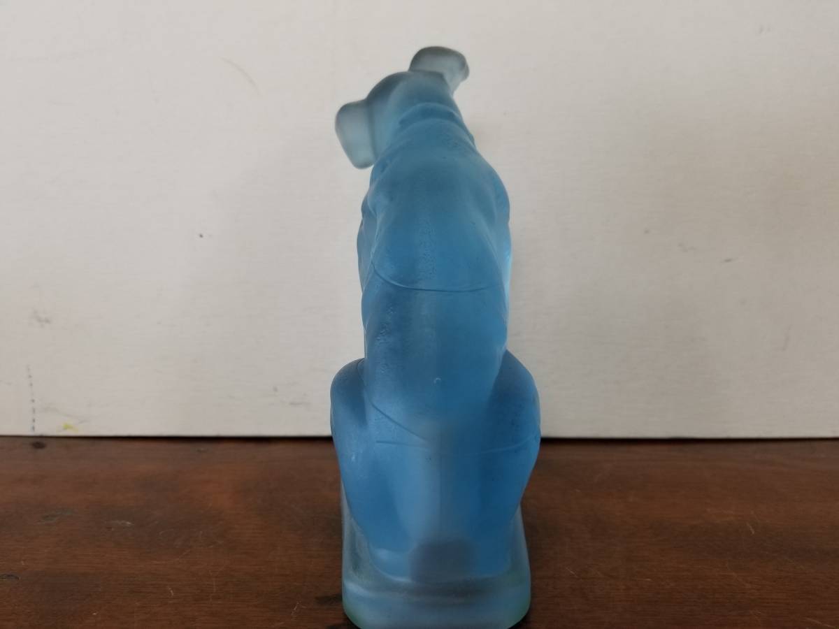 □ レア！珍品 当時物 【ガラス製 ビクター犬 ブルー ニッパー君