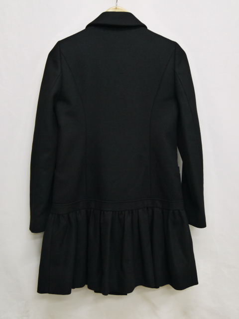 レッドヴァレンティノロング ウールコート フレア 黒 38 RED