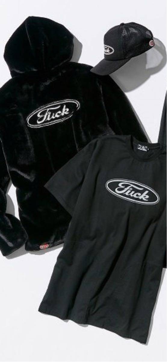 ヒステリックグラマー×野口強 F☆CKポケット付きTシャツ ST-L ブラック S