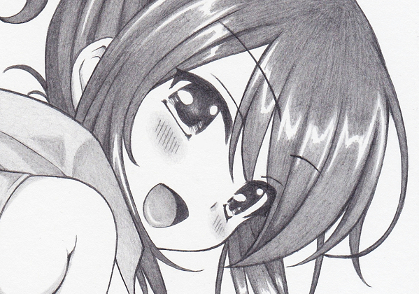 同人手描きイラスト 鉛筆画 涼宮ハルヒの憂鬱 スペースハルヒ 振り向き 手描きイラスト 売買されたオークション情報 Yahooの商品情報をアーカイブ公開 オークファン Aucfan Com