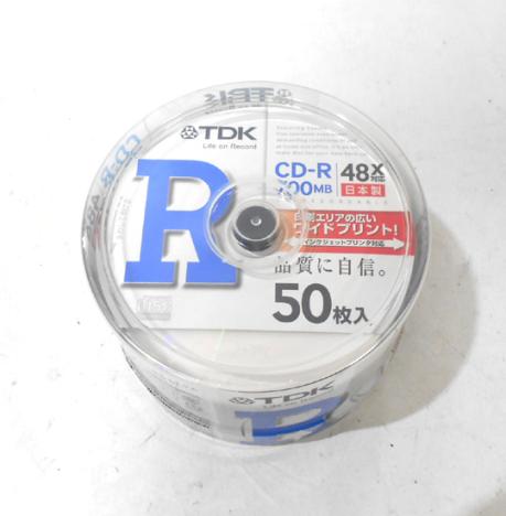 新品 TDK CD-R 700MB 48X ホワイトワイドプリンタブル CD