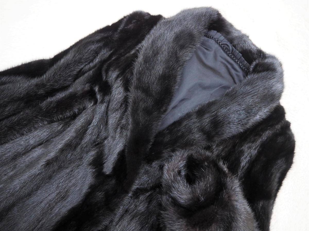 美品【金 SAGA MINK】高級 サガゴールド ブラックミンク アップ 