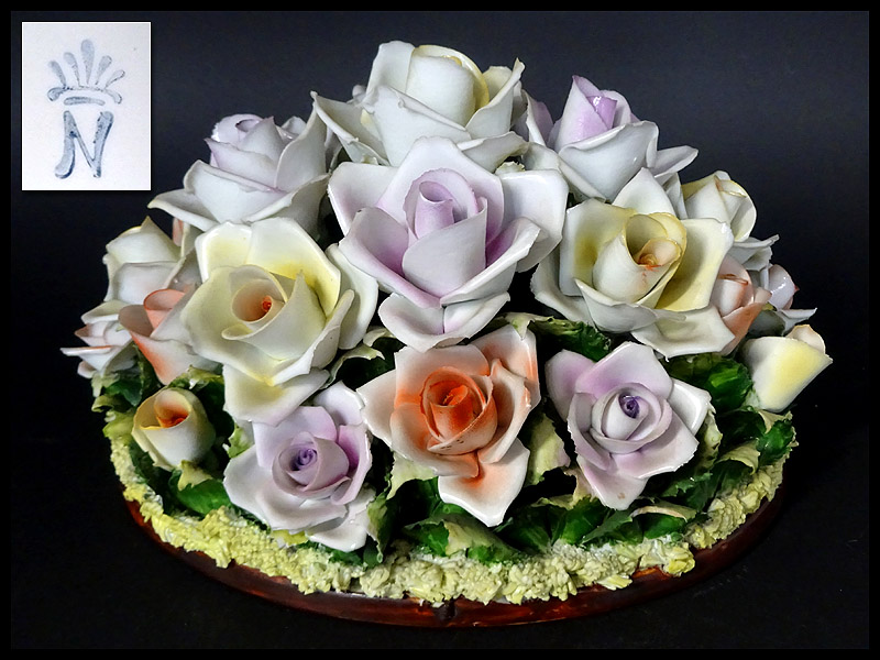 【価格応談】【アンティーク】カポディモンテ capodimonte　陶花 カポディモンテ 陶花 リチャードジノリ Capodimonte ⁄ 女のコと蝶