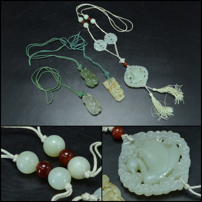 古洛] 玉器 玉彫 中国美術玉石彫刻人物根付白玉旧家蔵出(HN902) 老和田
