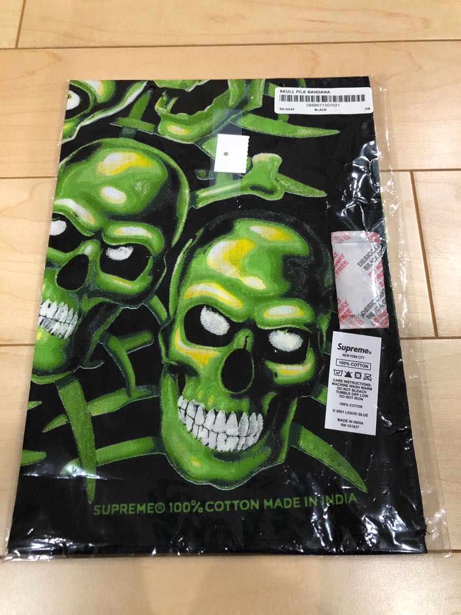 新品未使用 supreme skull pile bandana 18 SS aw fw 国内正規品 Box logo ボックス ロゴ 即決 15 16 17 アラビック