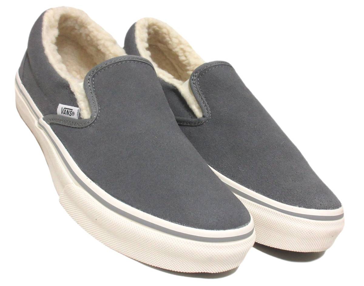 ★VANS SLIP ON SUEDE BOA 灰 25.0cm バンズ スリッポン スエード ボア グレー ボアブーツ V98CL MTN2