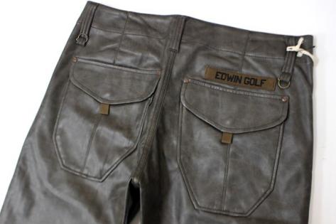 ★送料無料(税抜12000円以上)EDWIN Golf エドウィン 新品 メンズ カモフラ迷彩 ミリタリートラウザー レザーパンツ 灰[KG557-5827-L] 四★
