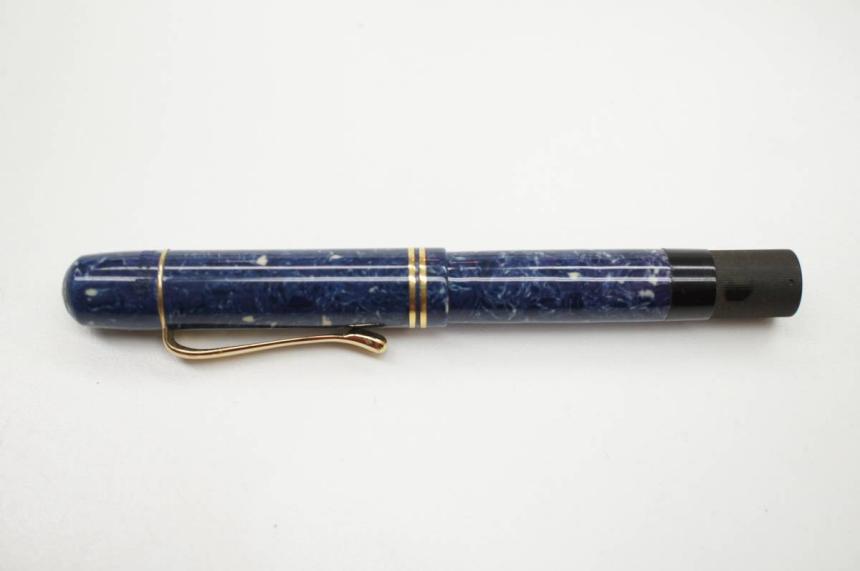 Waterman 万年筆 ブルー チェック柄 18K 750