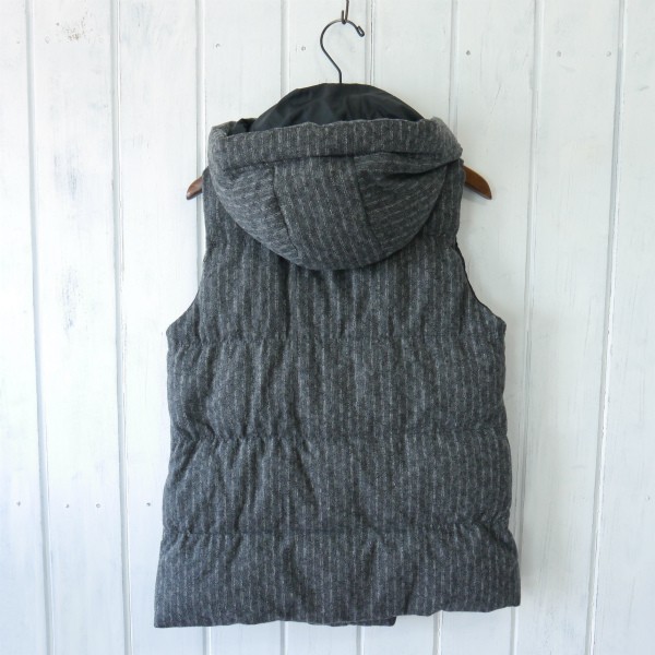 theory セオリー ストライプ ウールダウン ベスト S