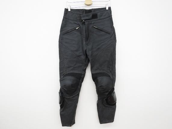 サイドアンドサンズ バイク用レザーパンツ size34 ブラック バイク用