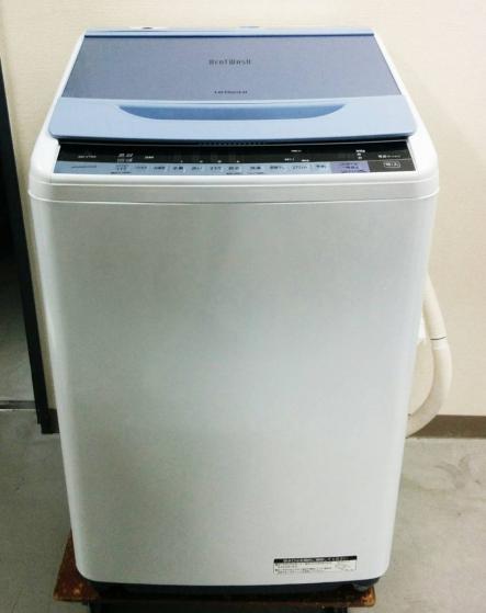 中古☆HITACHI 簡易乾燥機能付洗濯機 ビートウォッシュ BW-V70A 2017年