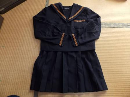 （特大）コスプレ茶３本線冬セーラー服上下セット 色 紺色