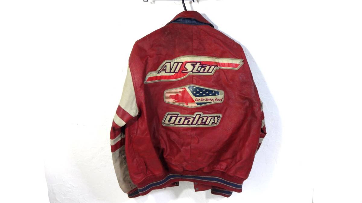 【新品未使用】AVIREXレザージャケット All Star Goalers 90's GOALERS VARSITY JACKET ／ ナイティーズ ゴーラーズ バーシティ