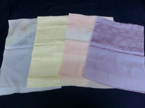 M02441 正絹　絽　帯揚げ　4点　まとめて　夏物　未使用含 絽 正絹 帯揚げ きもの都粋 0011-00605 帯揚げの通販