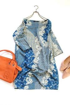 トゥモローランド購入 MACPHEE ペイスリー上質シルク スプリングワンピ♪