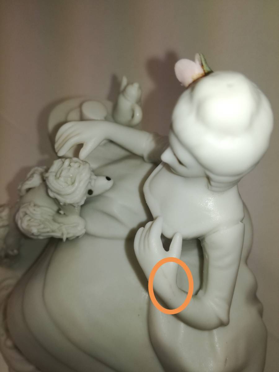 極レア品　瀬戸ノベルティ　プードルと貴婦人のティータイム　白生地_8