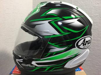 極美品 Arai RX-7X ゴースト・緑 XL 2017年製造品 付属品あり