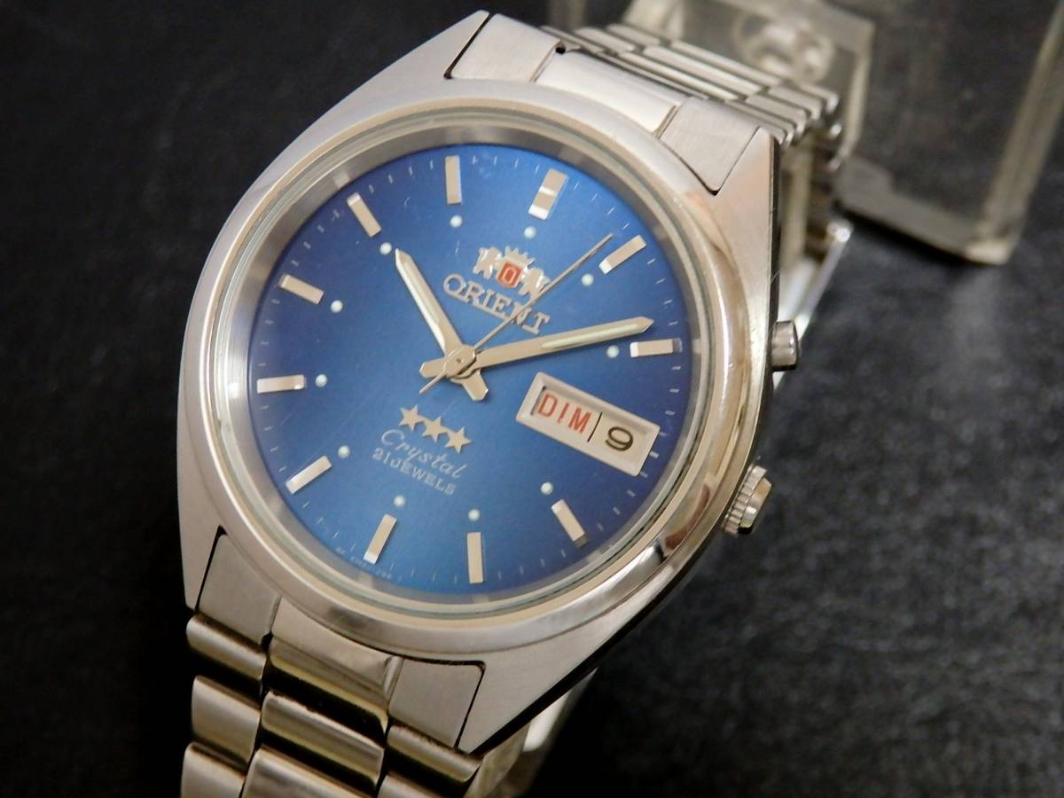 スリースター オリエント クリスタル ORIENT Crystal 21石 超美品 青 