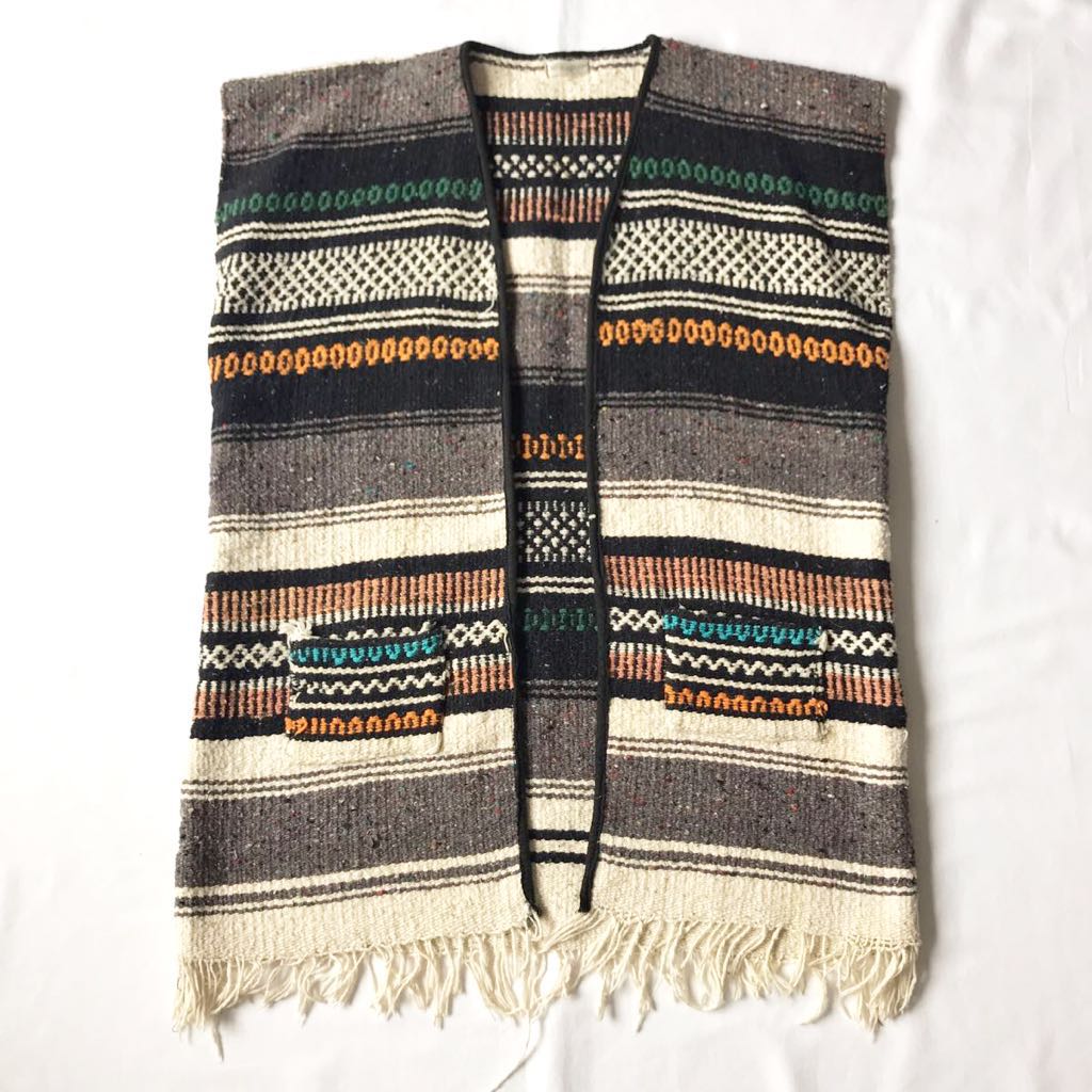 ラグ メキシカン メキシカンラグ パイピング仕上げ済み Mexican Vest