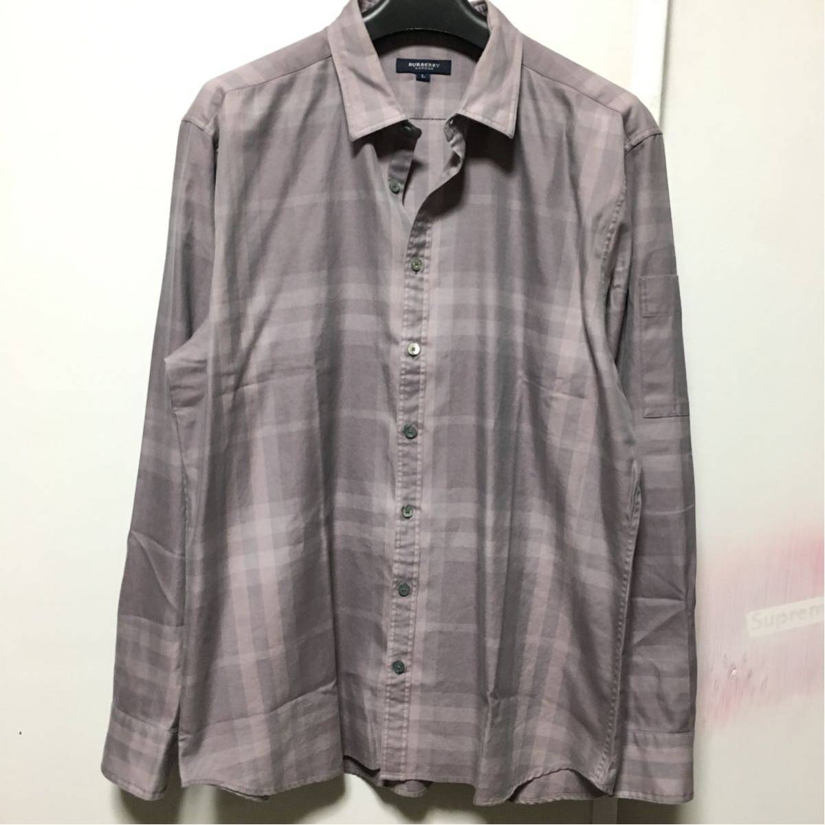 Burberry London/ノバチェック/長袖 シャツ/cotton/L/バーバリー 