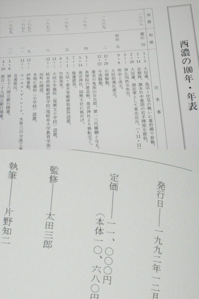 図説 | -目でみる大垣市・安八郡・揖斐郡・不破郡の歴史 西濃の歴史 岐阜県の西濃とは？含まれる市や特徴・見どころをご紹介！｜岐阜 大垣市公式ホームページ／水の都おおがき 通史編 NAVITIME Travel 西濃の旅行&frasl;観光スポット一覧 近現代』 ポンタックの の紹介 小学館刊 継体大王と尾張の目子媛」１９９４年 シルバーの城郭城址の散歩道(01-大垣市内)