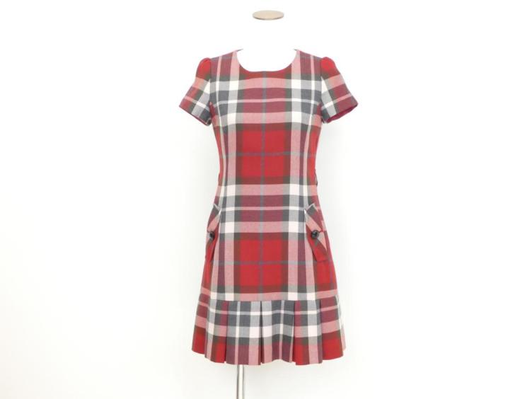 バーバリー ブルーレーベル/BURBERRY BLUE LABEL ワンピース 38 レッド