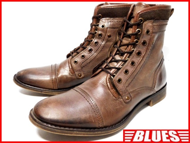 Zara Men’s ブーツ　こげ茶 即決☆ZARA MAN☆25cm レザーレースアップブーツ ザラマン メンズ 40